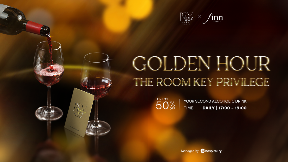Golden Hour | Giảm 50% Cho Ly Đồ Uống Có Cồn Thứ 2